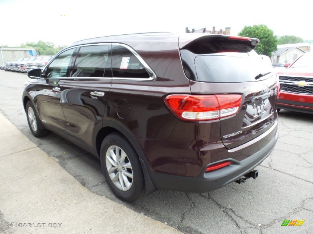 2016 Sorento LX V6 AWD - Dark Cherry / Satin Black photo #7