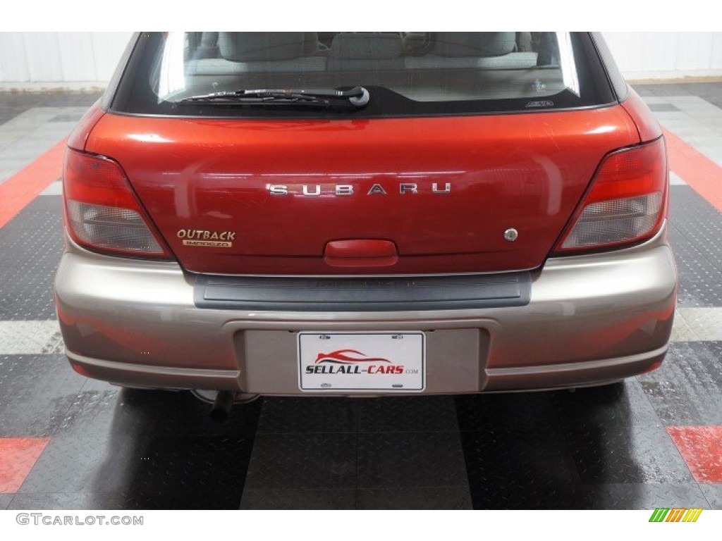 2002 Impreza Outback Sport Wagon - Sedona Red Pearl / Gray photo #54
