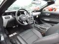 Ebony 2015 Ford Mustang GT Premium Convertible Interior Color