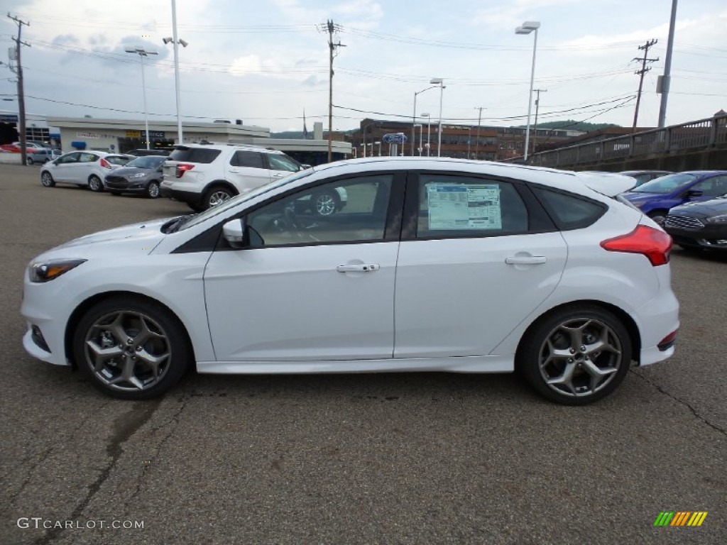 2015 Focus ST Hatchback - Oxford White / ST Smoke Storm/Charcoal Black Recaro Sport Seats photo #6