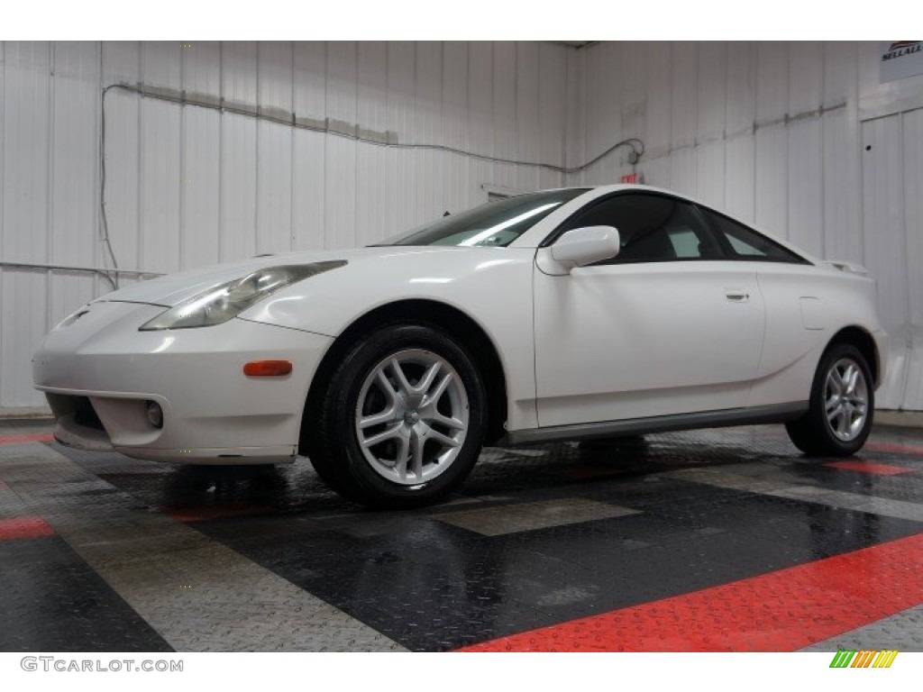 2000 Celica GT - Super White / Black/Blue photo #2