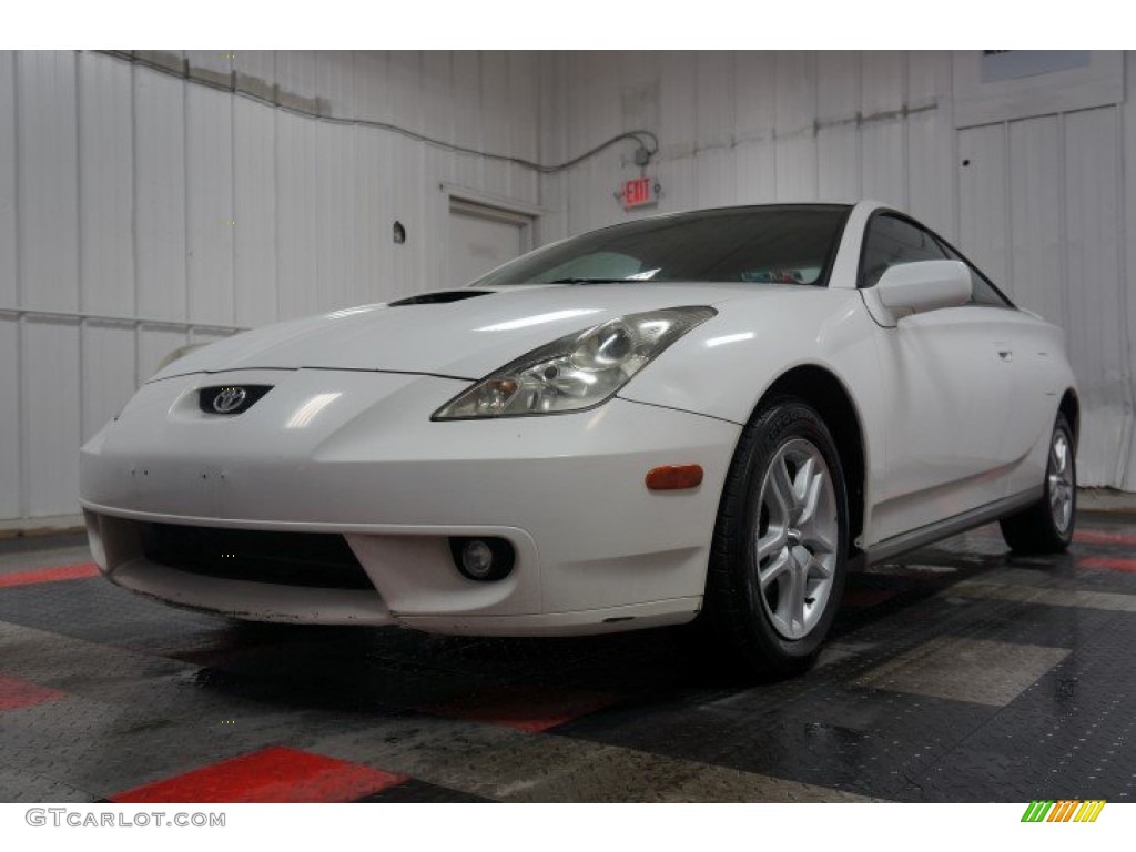 2000 Celica GT - Super White / Black/Blue photo #3