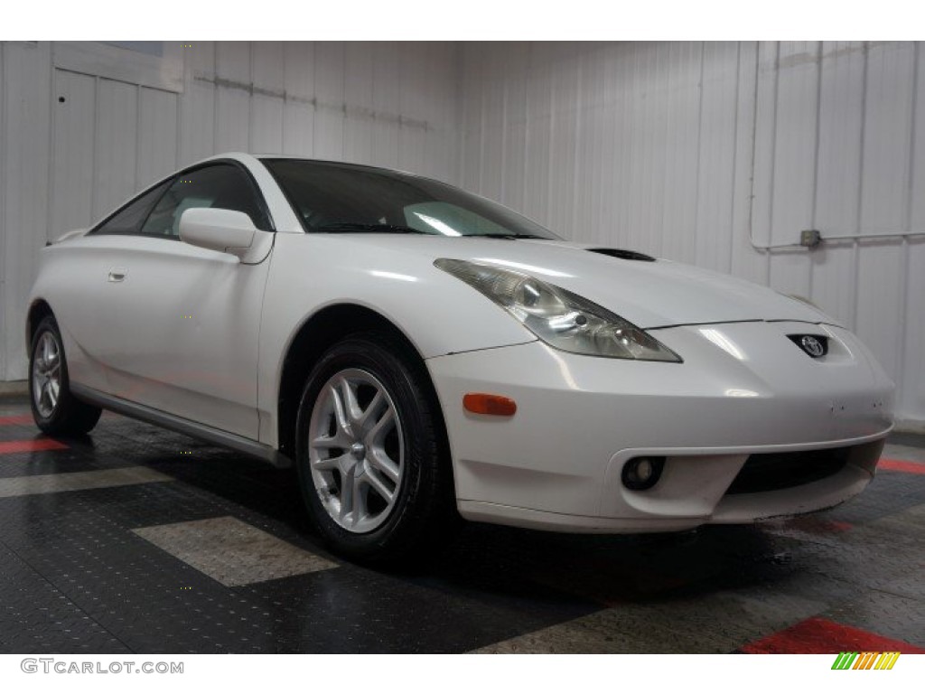 2000 Celica GT - Super White / Black/Blue photo #5