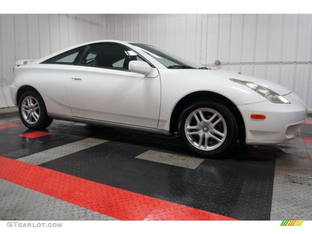 2000 Celica GT - Super White / Black/Blue photo #6