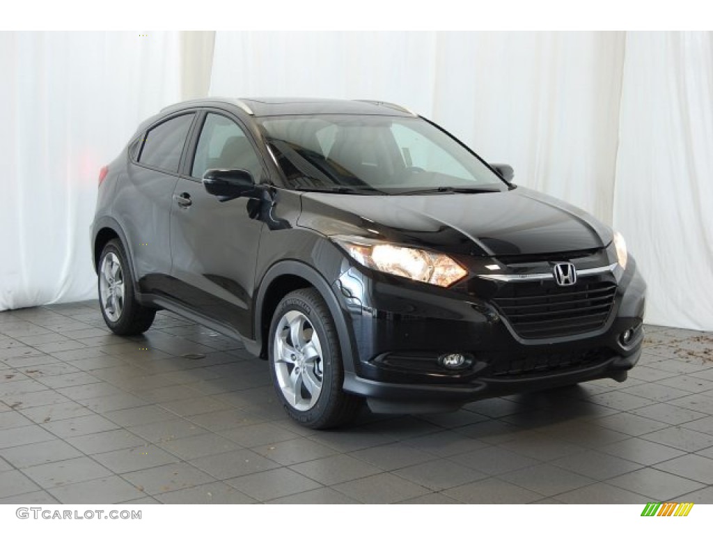 Crystal Black Pearl 2016 Honda HR-V EX-L Navi Exterior Photo #104087353