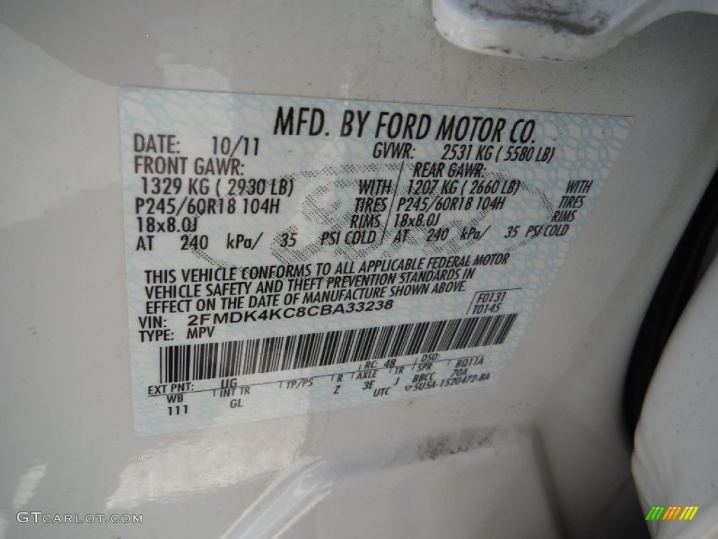 2012 Edge Limited AWD - White Platinum Metallic Tri-Coat / Medium Light Stone photo #24