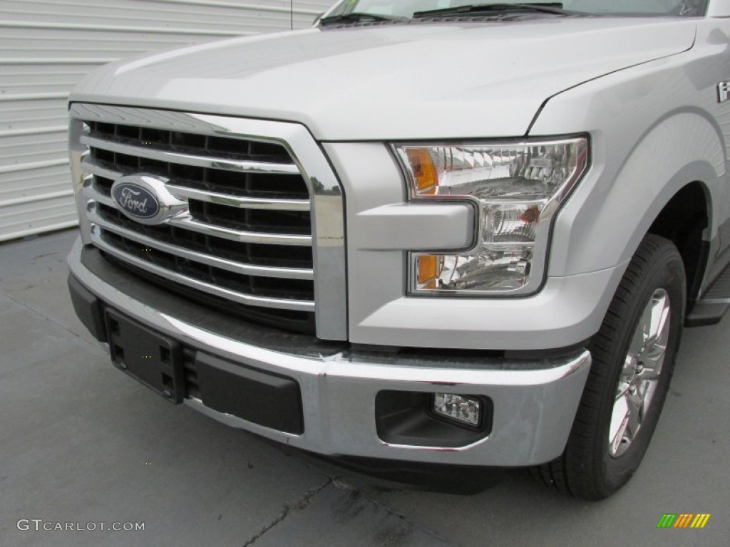 2015 F150 XLT SuperCrew - Ingot Silver Metallic / Medium Earth Gray photo #10