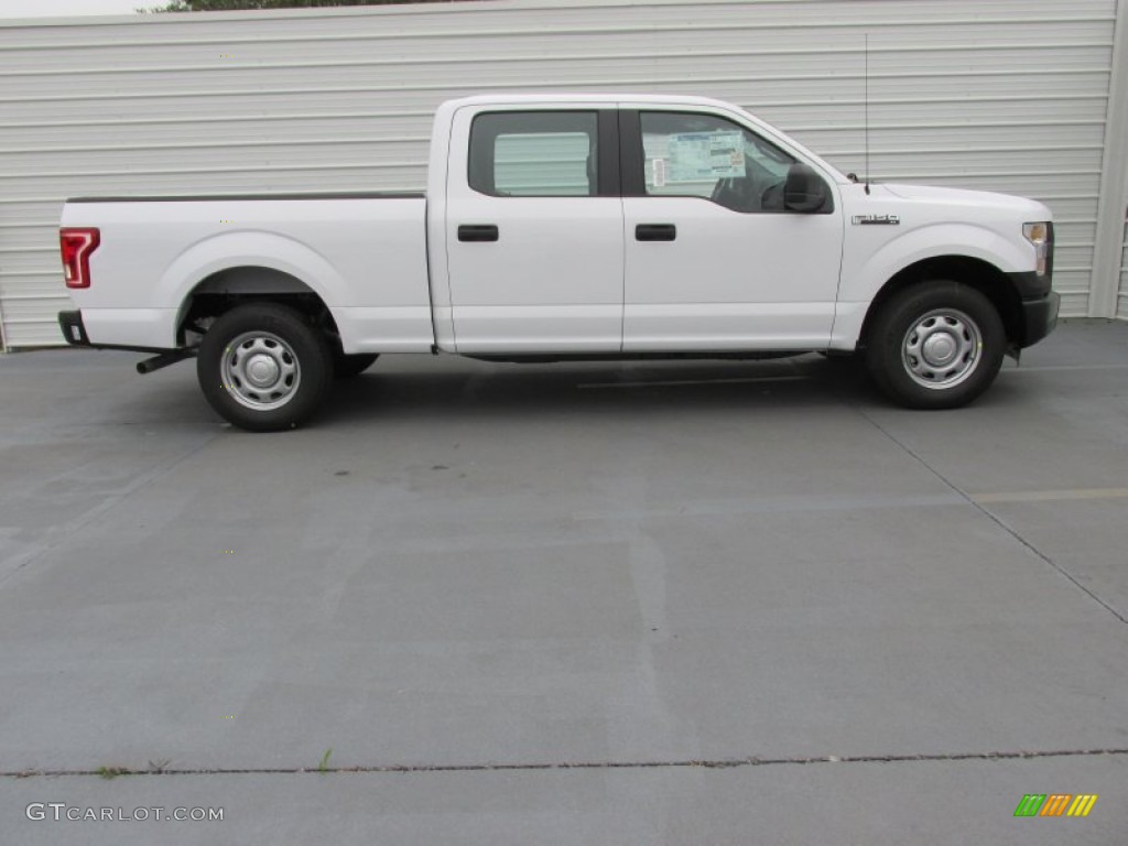 2015 F150 XL SuperCrew - Oxford White / Medium Earth Gray photo #3