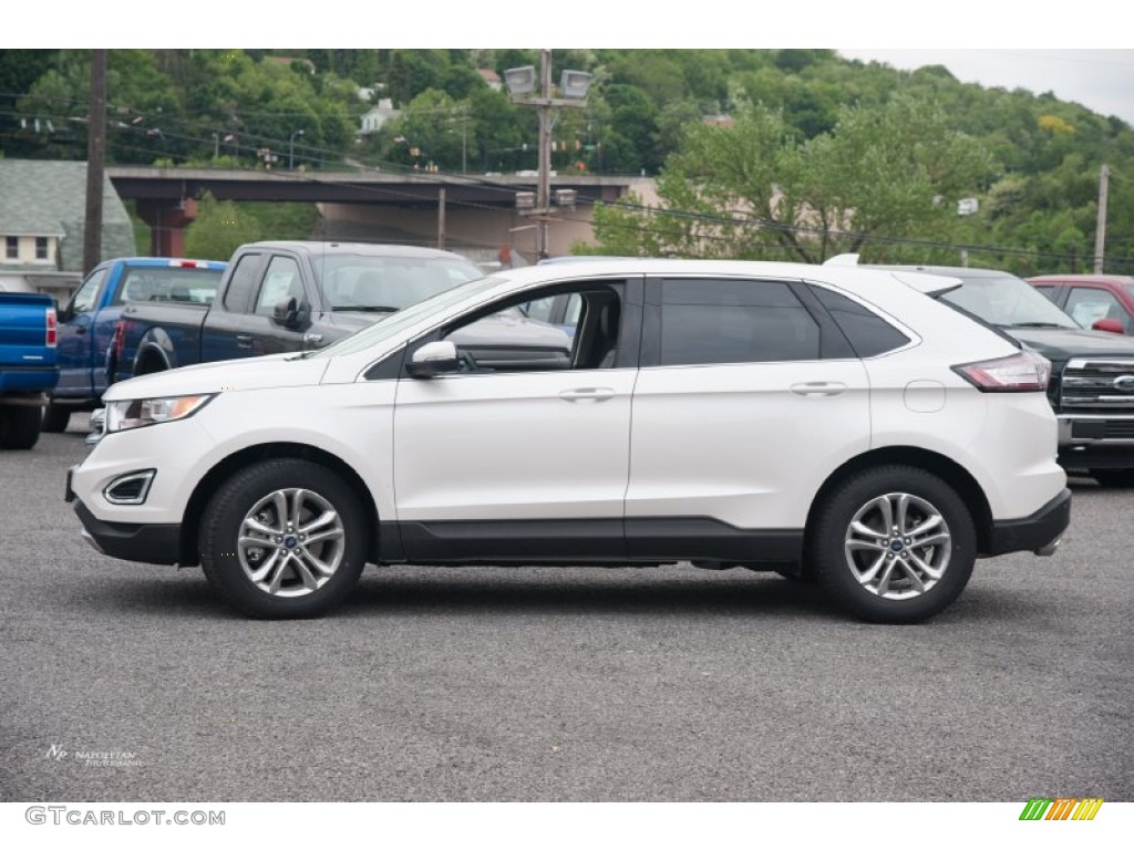 White Platinum Metallic 2015 Ford Edge SEL AWD Exterior Photo #104097898