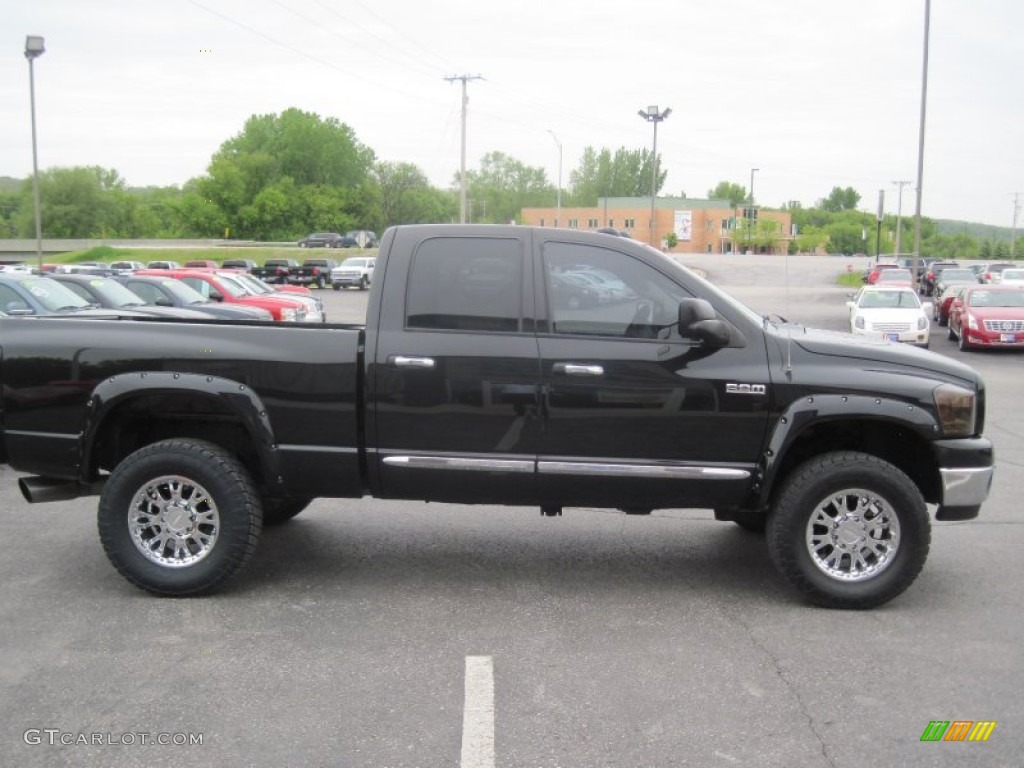2008 Ram 2500 SLT Quad Cab 4x4 - Brilliant Black Crystal Pearl / Medium Slate Gray photo #8