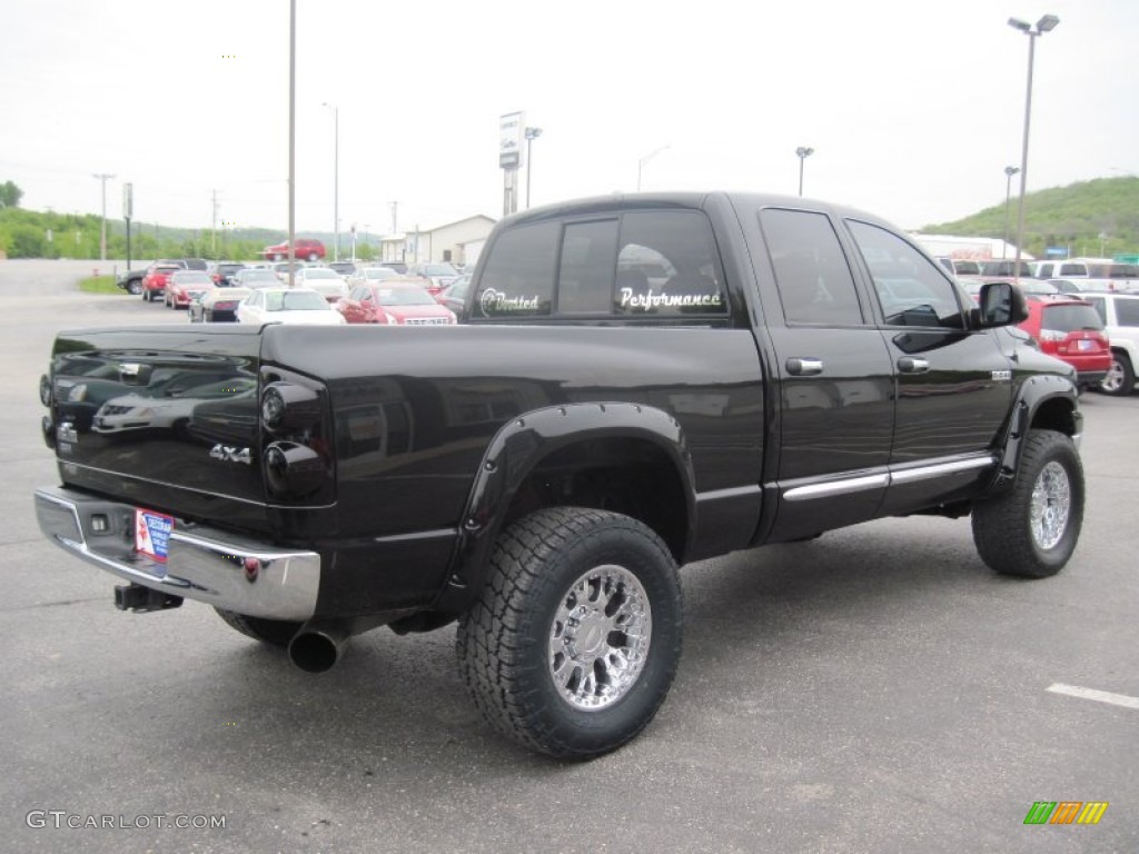 2008 Ram 2500 SLT Quad Cab 4x4 - Brilliant Black Crystal Pearl / Medium Slate Gray photo #9