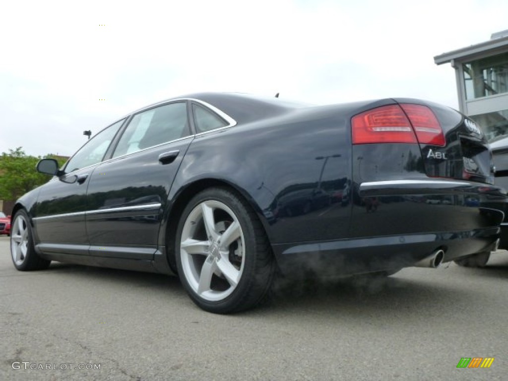 2009 A8 L 4.2 quattro - Night Blue Pearl Effect / Amaretto/Black Valcona Leather photo #5