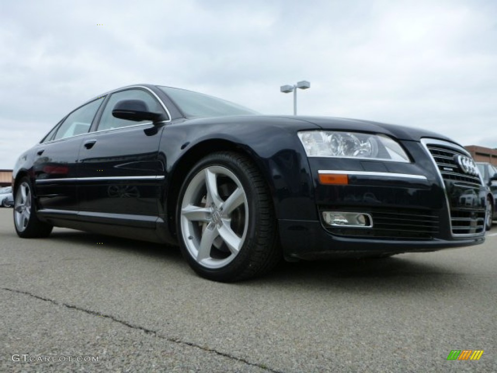 2009 A8 L 4.2 quattro - Night Blue Pearl Effect / Amaretto/Black Valcona Leather photo #15