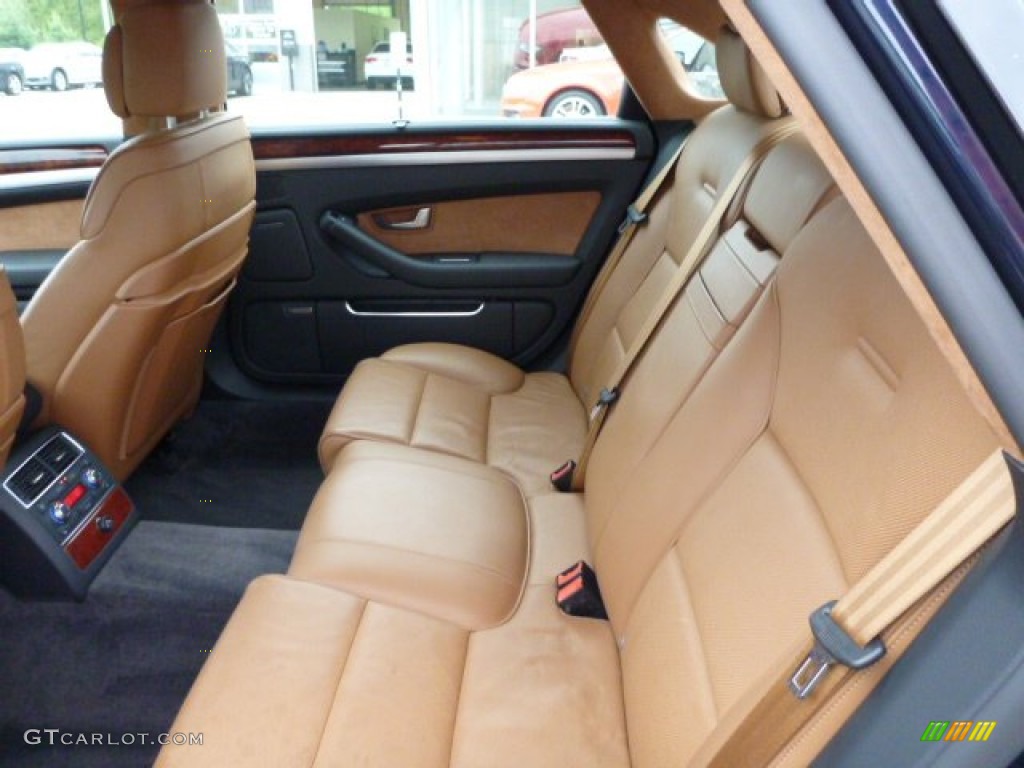 2009 A8 L 4.2 quattro - Night Blue Pearl Effect / Amaretto/Black Valcona Leather photo #22