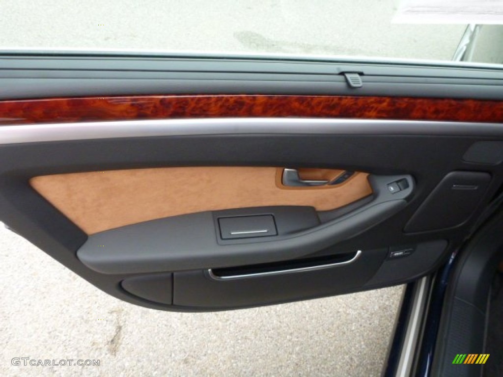 2009 A8 L 4.2 quattro - Night Blue Pearl Effect / Amaretto/Black Valcona Leather photo #24