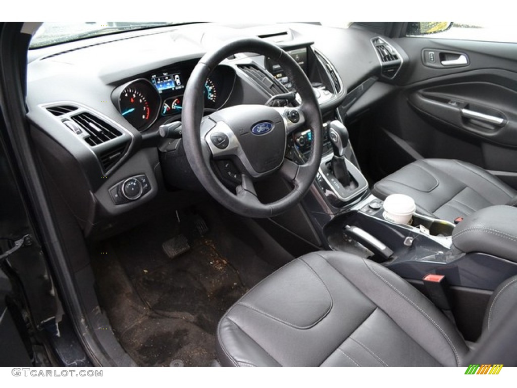 Charcoal Black Interior 2013 Ford Escape Titanium 2.0L EcoBoost 4WD Photo #104099605