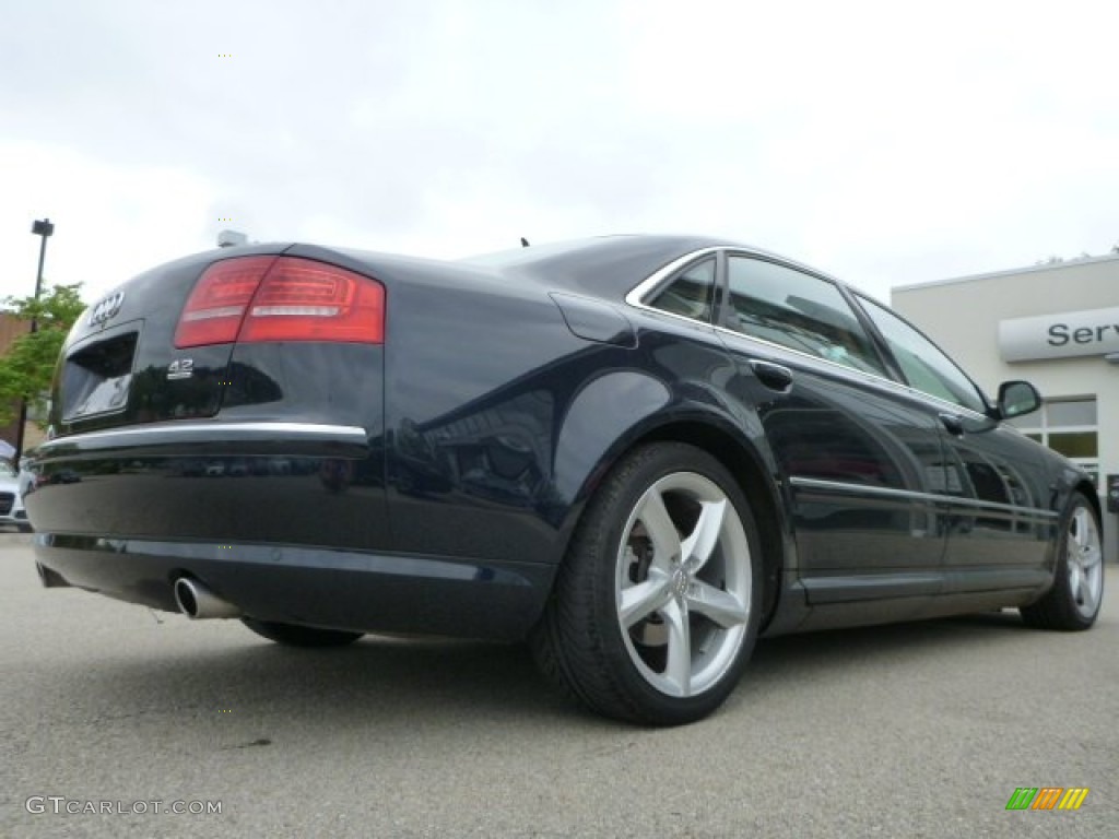 2009 A8 L 4.2 quattro - Night Blue Pearl Effect / Amaretto/Black Valcona Leather photo #37