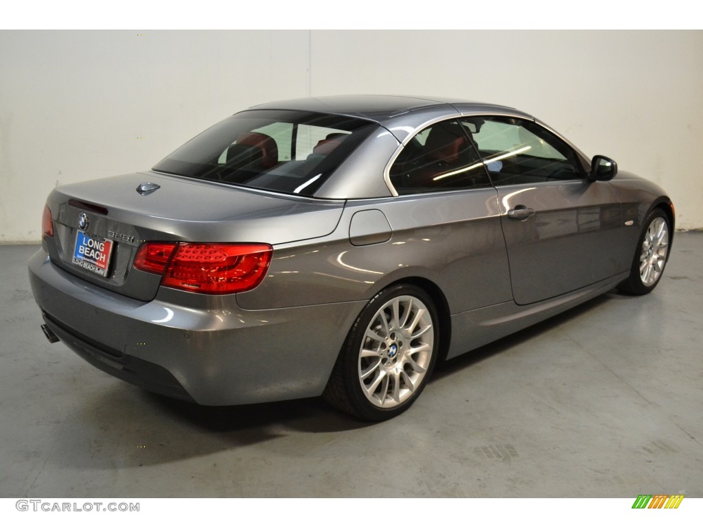 2013 3 Series 328i Convertible - Space Gray Metallic / Coral Red/Black photo #5