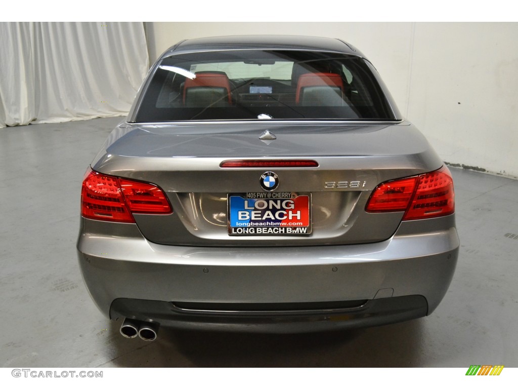 2013 3 Series 328i Convertible - Space Gray Metallic / Coral Red/Black photo #7