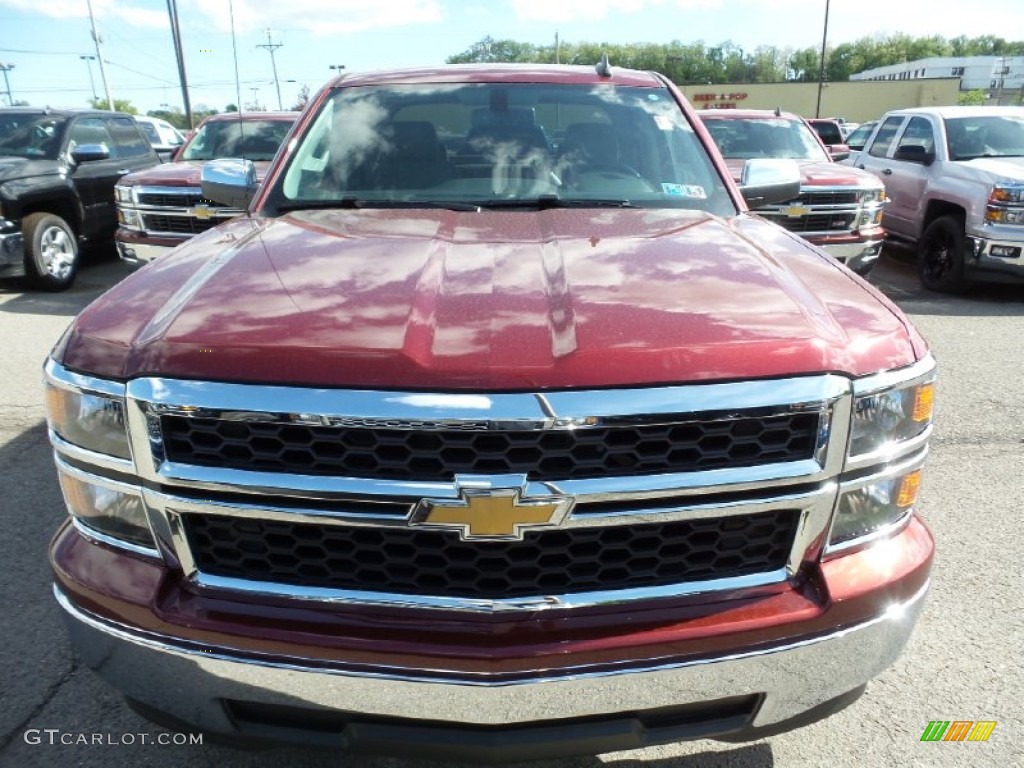 2015 Silverado 1500 WT Double Cab - Deep Ruby Metallic / Dark Ash/Jet Black photo #2