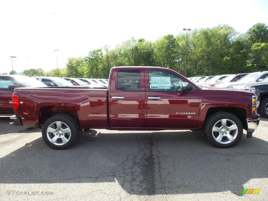 2015 Silverado 1500 WT Double Cab - Deep Ruby Metallic / Dark Ash/Jet Black photo #4