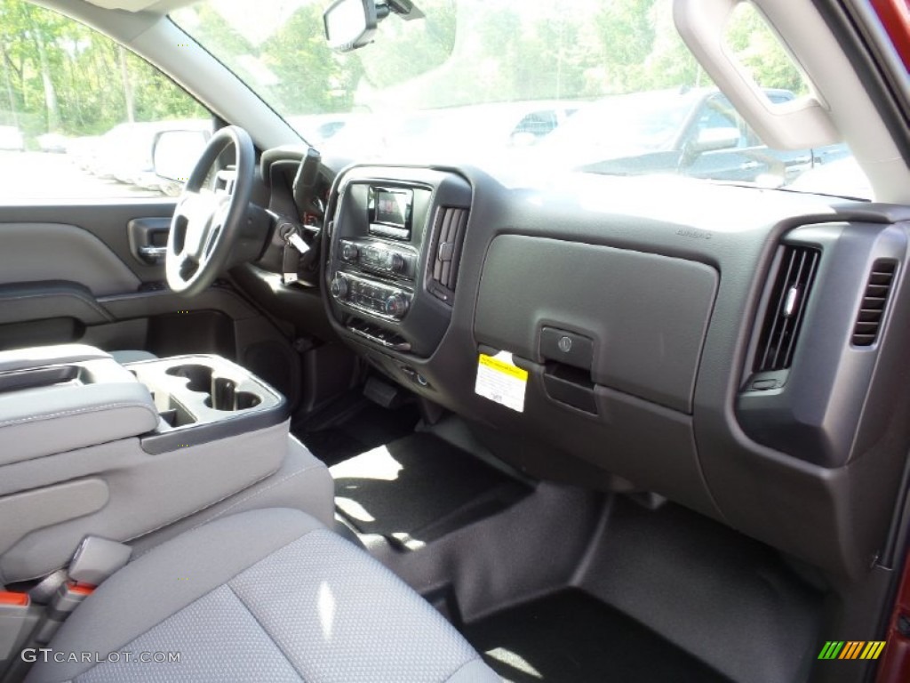 2015 Silverado 1500 WT Double Cab - Deep Ruby Metallic / Dark Ash/Jet Black photo #5
