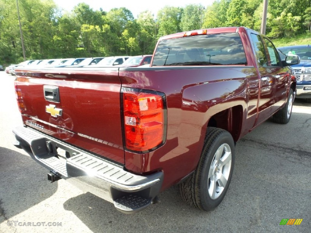 2015 Silverado 1500 WT Double Cab - Deep Ruby Metallic / Dark Ash/Jet Black photo #6