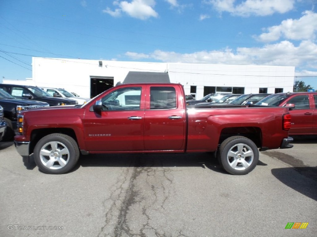 2015 Silverado 1500 WT Double Cab - Deep Ruby Metallic / Dark Ash/Jet Black photo #10