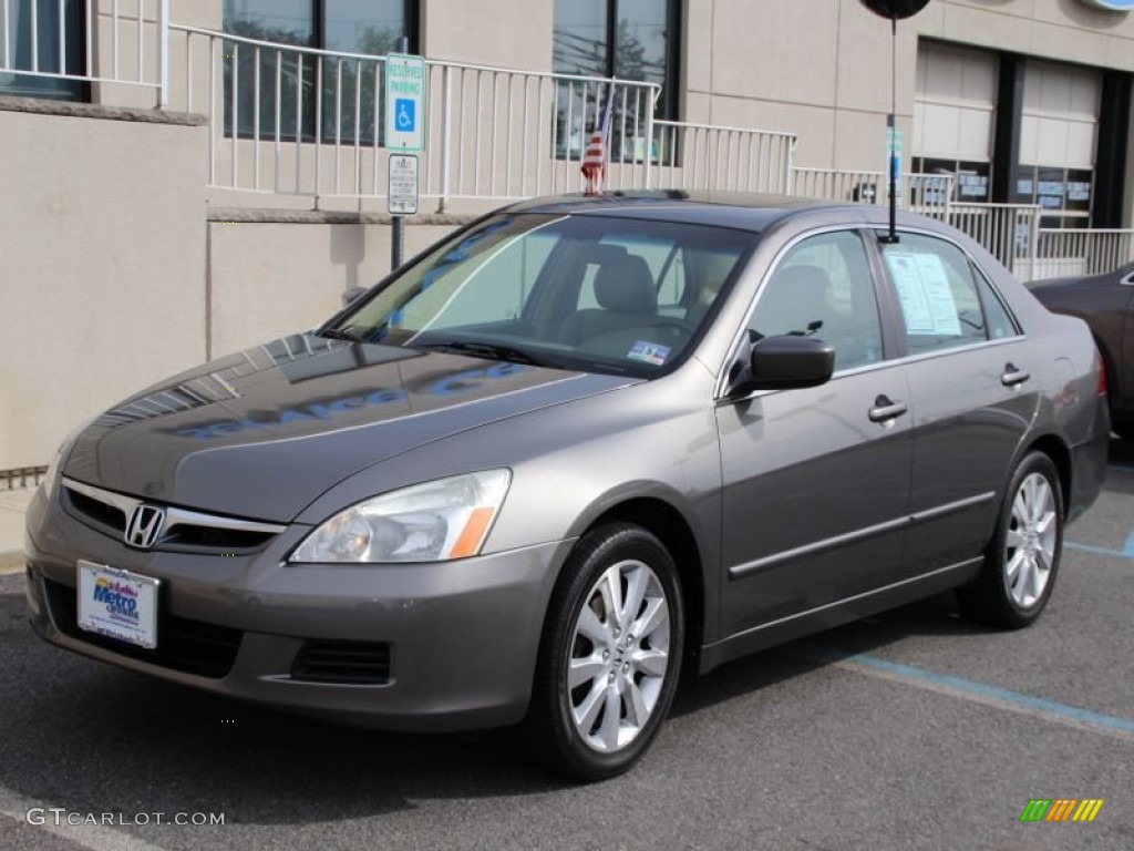 2007 Accord EX-L V6 Sedan - Desert Mist Metallic / Ivory photo #1