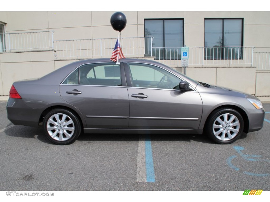 2007 Accord EX-L V6 Sedan - Desert Mist Metallic / Ivory photo #7