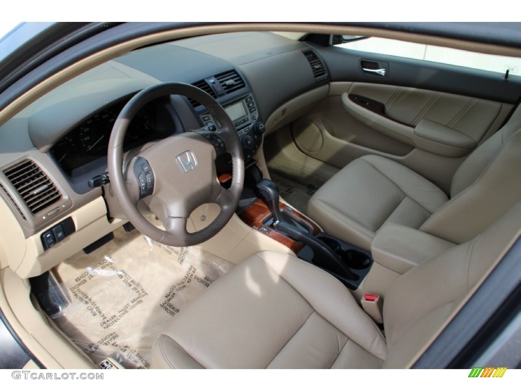 2007 Accord EX-L V6 Sedan - Desert Mist Metallic / Ivory photo #14