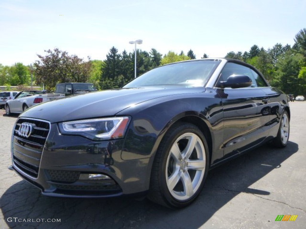 2013 A5 2.0T quattro Cabriolet - Moonlight Blue Metallic / Black photo #4