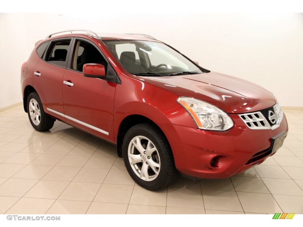 2011 Rogue SV AWD - Cayenne Red / Black photo #1