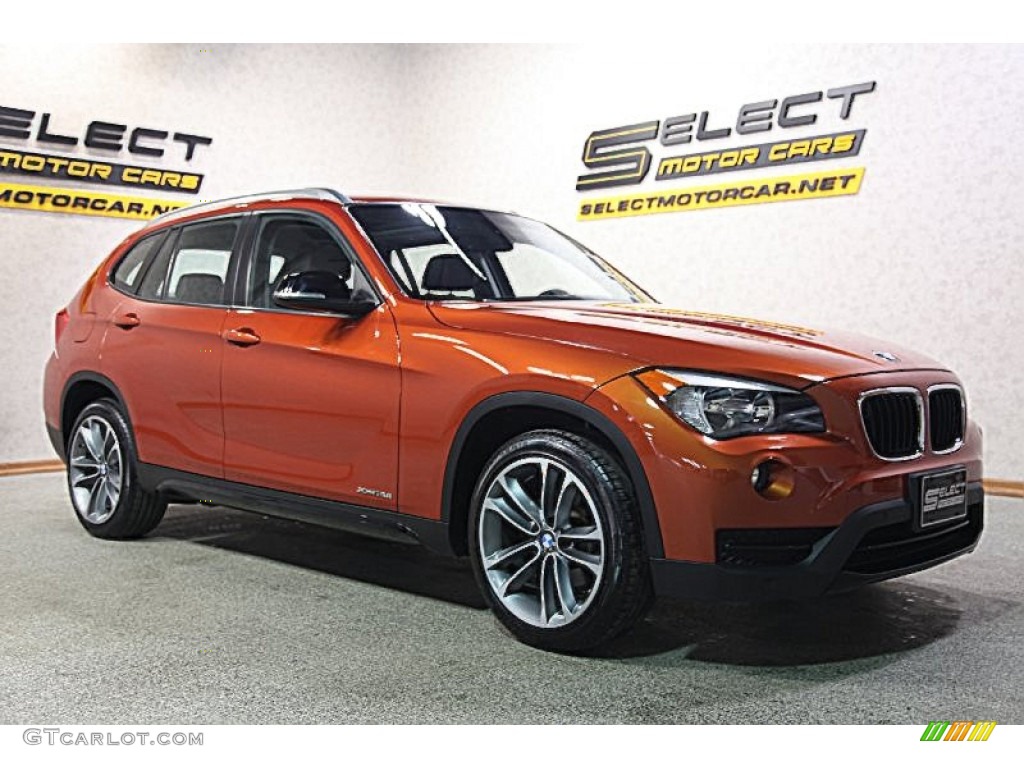 2013 X1 xDrive 28i - Valencia Orange / Black photo #3