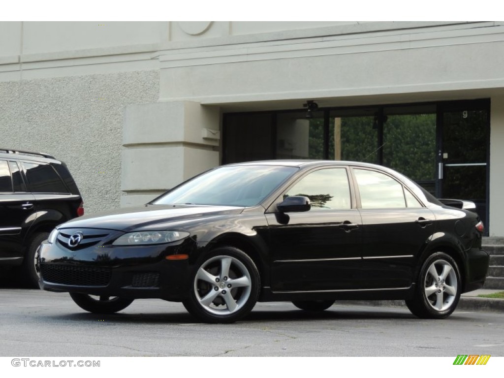 2008 MAZDA6 i Grand Touring Sedan - Onyx Black / Beige photo #2