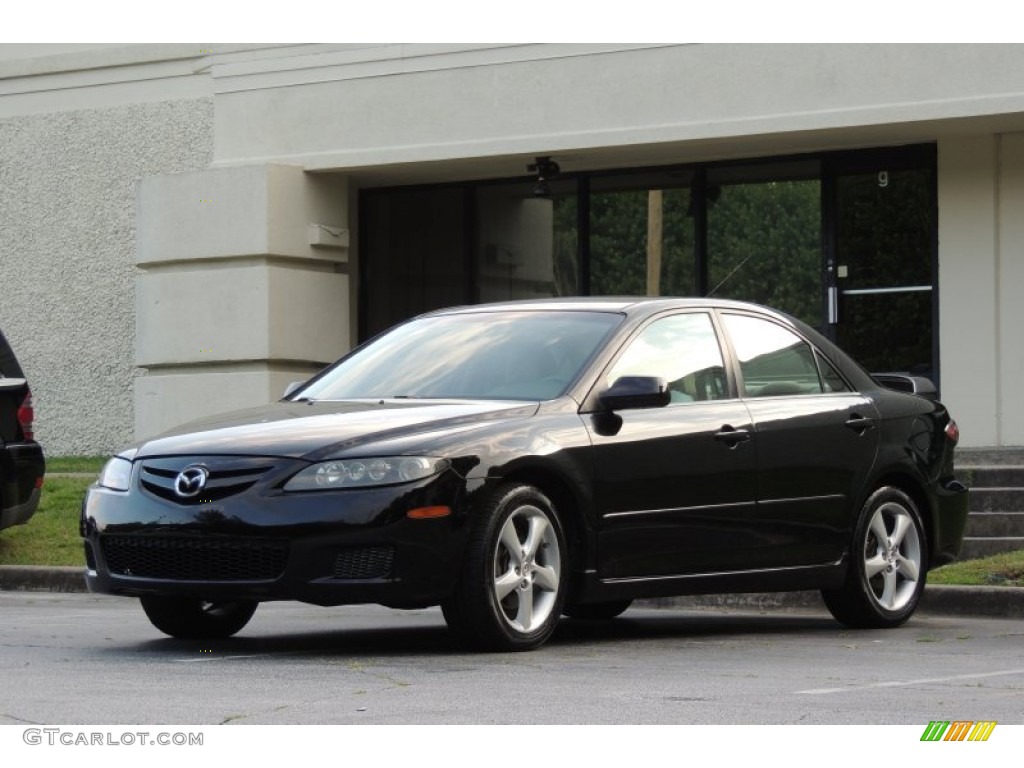 2008 MAZDA6 i Grand Touring Sedan - Onyx Black / Beige photo #4