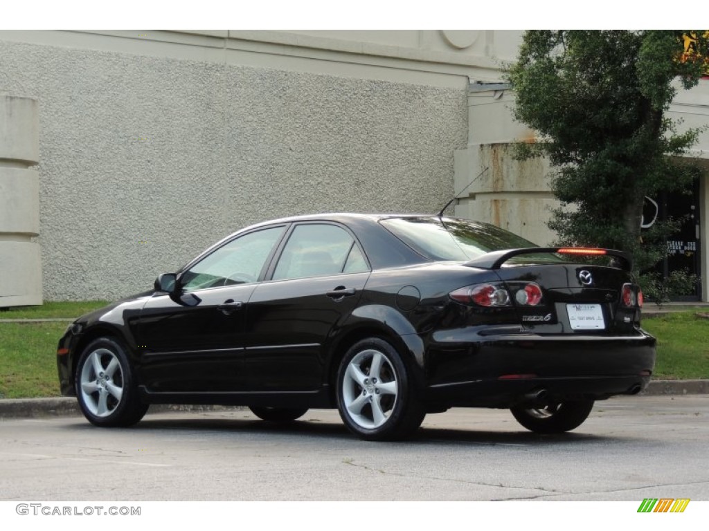 2008 MAZDA6 i Grand Touring Sedan - Onyx Black / Beige photo #7