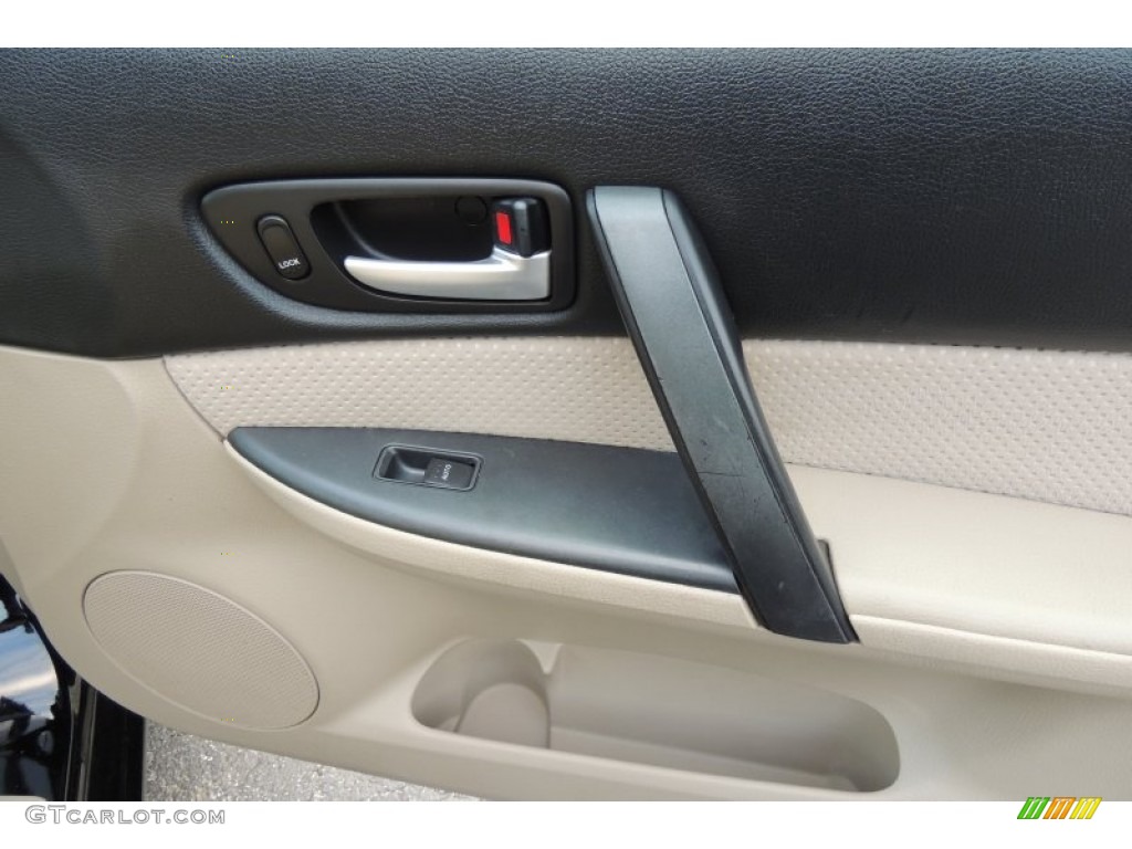 2008 MAZDA6 i Grand Touring Sedan - Onyx Black / Beige photo #15