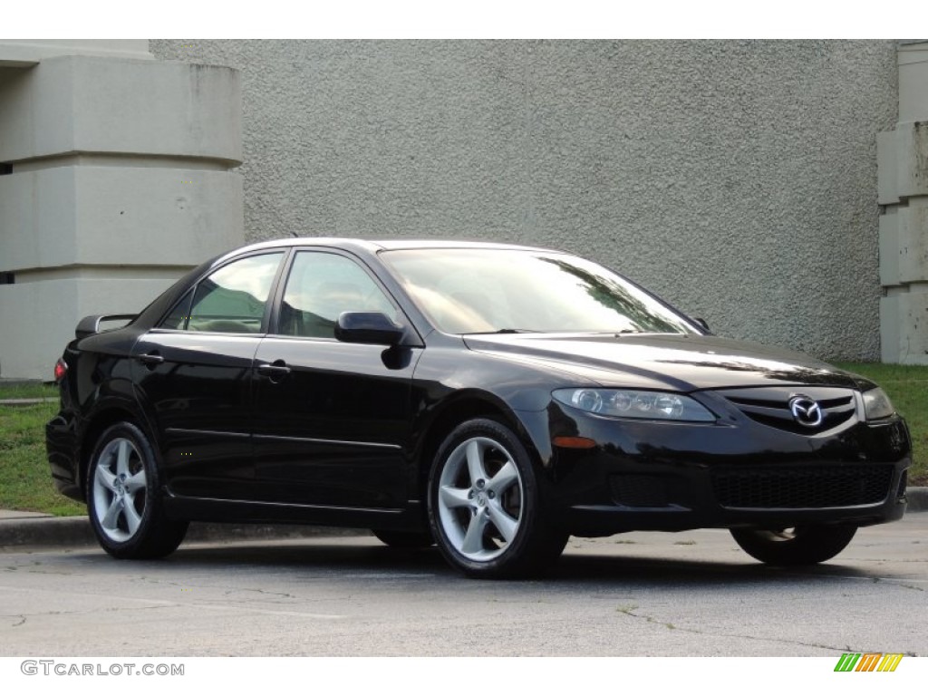 2008 MAZDA6 i Grand Touring Sedan - Onyx Black / Beige photo #16