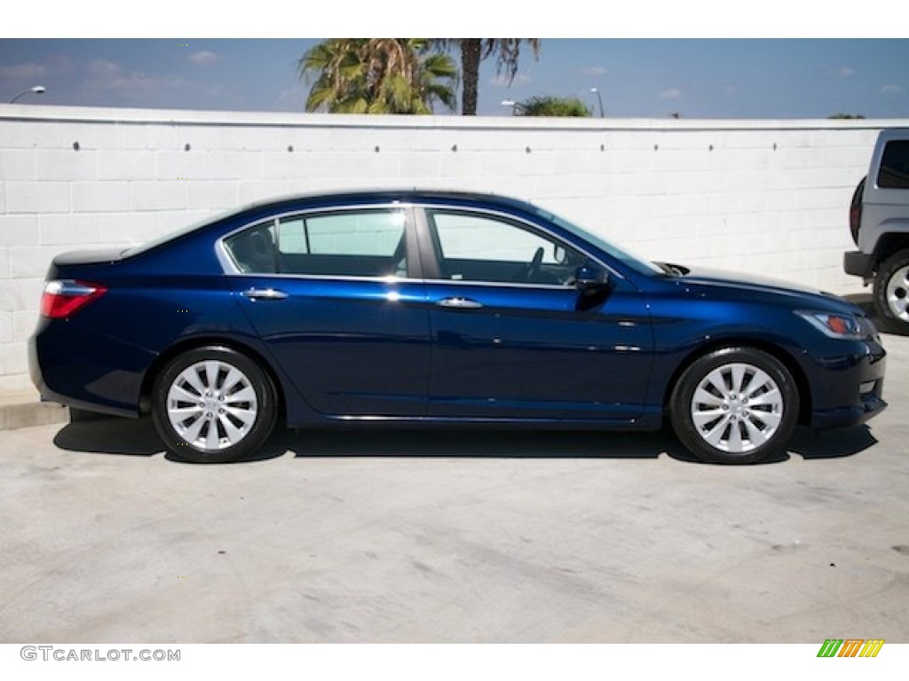 2013 Accord EX Sedan - Obsidian Blue Pearl / Gray photo #8