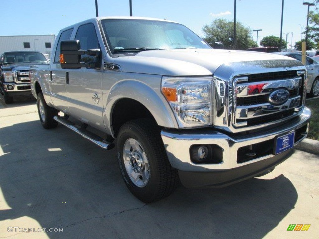 2015 F250 Super Duty XLT Crew Cab 4x4 - Ingot Silver / Steel photo #2