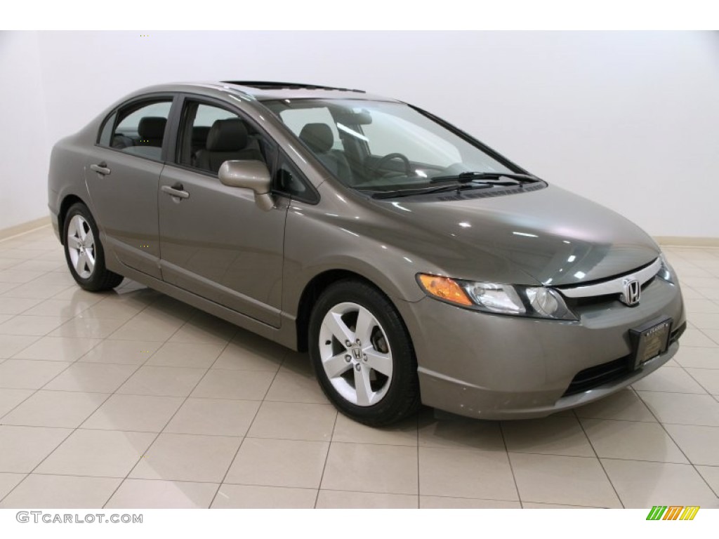 2008 Civic EX-L Sedan - Galaxy Gray Metallic / Gray photo #1