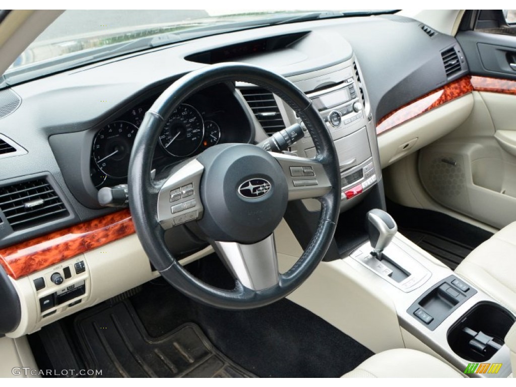 2011 Outback 2.5i Limited Wagon - Crystal Black Silica / Warm Ivory photo #4