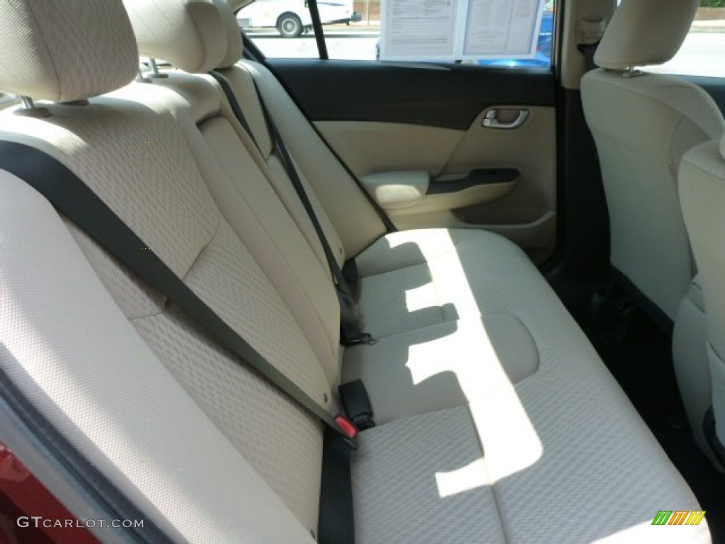 2014 Civic EX Sedan - Crimson Pearl / Beige photo #14