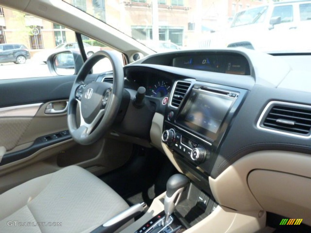 2014 Civic EX Sedan - Crimson Pearl / Beige photo #16