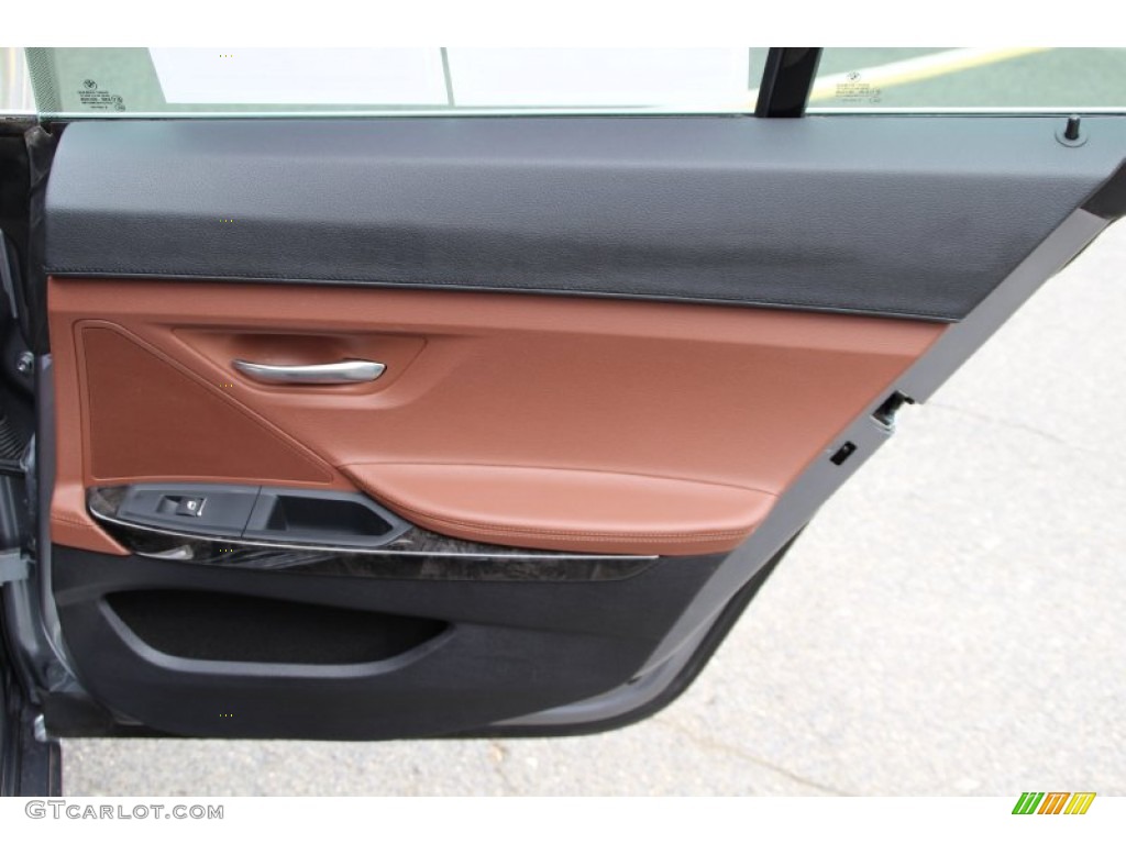 2013 BMW 6 Series 640i Gran Coupe Cinnamon Brown Door Panel Photo #104117395