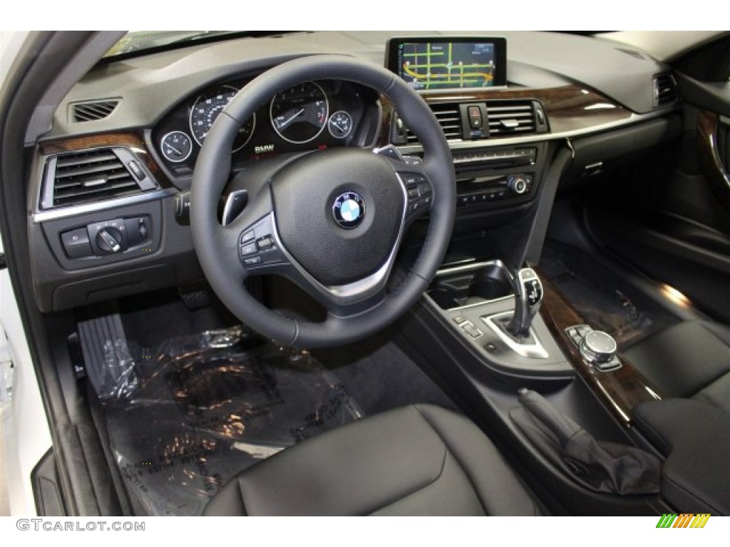 Black Interior 2015 BMW 3 Series 328i xDrive Sports Wagon Photo #104132599