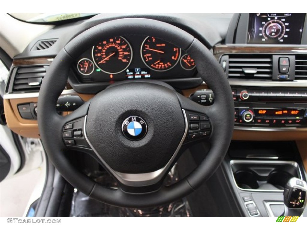 2015 3 Series 328d xDrive Sedan - Mineral White Metallic / Saddle Brown photo #8