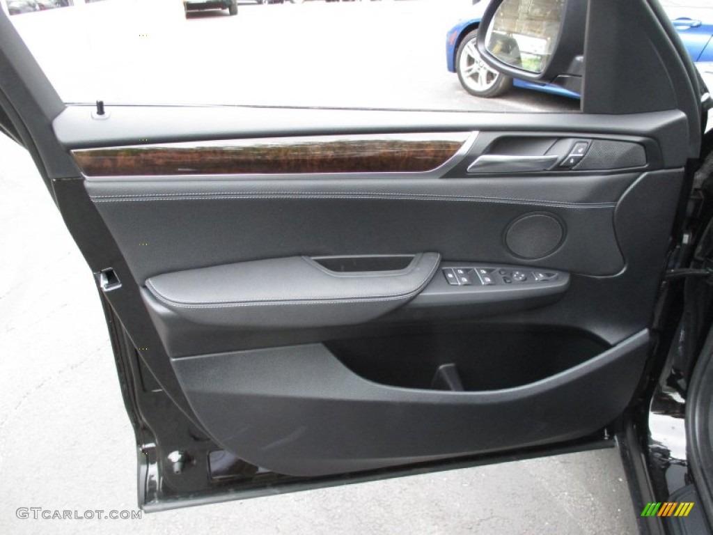 2016 BMW X3 xDrive28i Black Door Panel Photo #104135227