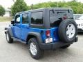 2015 Hydro Blue Pearl Jeep Wrangler Unlimited Sport S 4x4  photo #3